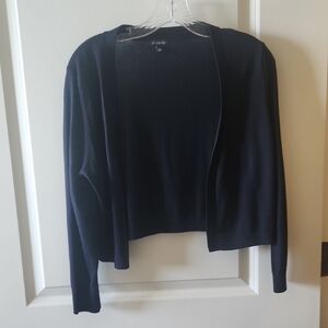 Talbots Indigo Blue 3/4 Sleeve Shrug, Size Medium